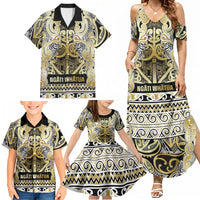 Aotearoa Iwi Ngati Whatua Family Matching Summer Maxi Dress and Hawaiian Shirt Maori Wharenui House Tribal Pattern LT9 - Polynesian Pride
