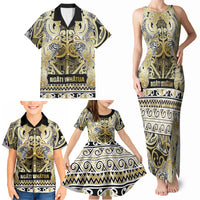 Aotearoa Iwi Ngati Whatua Family Matching Tank Maxi Dress and Hawaiian Shirt Maori Wharenui House Tribal Pattern LT9 - Polynesian Pride