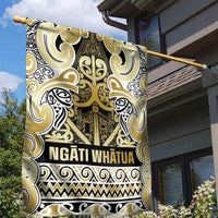 Aotearoa Iwi Ngati Whatua Garden Flag Maori Wharenui House Tribal Pattern LT9 - Polynesian Pride