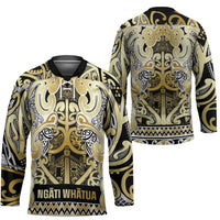 Aotearoa Iwi Ngati Whatua Hockey Jersey Maori Wharenui House Tribal Pattern LT9 - Polynesian Pride