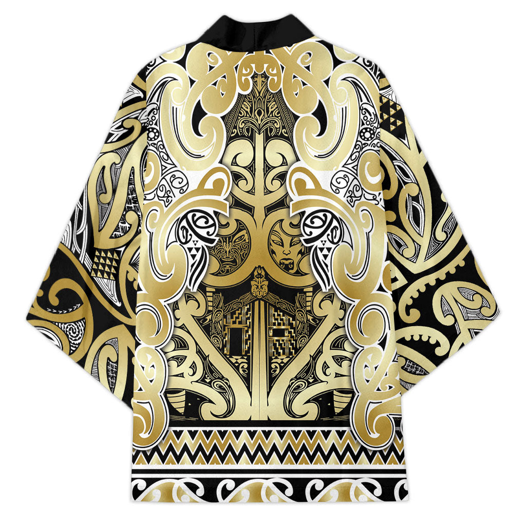 Aotearoa Iwi Ngati Whatua Kimono Maori Wharenui House Tribal Pattern LT9 - Polynesian Pride