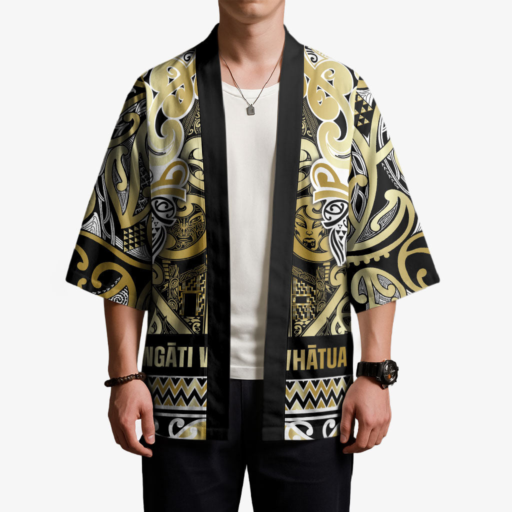 Aotearoa Iwi Ngati Whatua Kimono Maori Wharenui House Tribal Pattern LT9 - Polynesian Pride