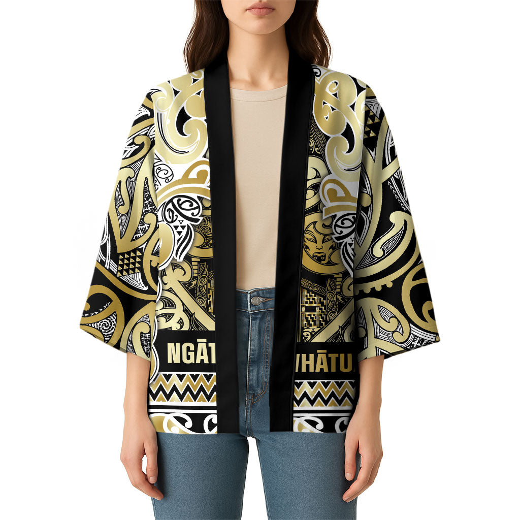 Aotearoa Iwi Ngati Whatua Kimono Maori Wharenui House Tribal Pattern LT9 - Polynesian Pride