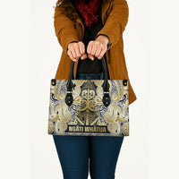 Aotearoa Iwi Ngati Whatua Leather Bag Maori Wharenui House Tribal Pattern LT9 - Polynesian Pride