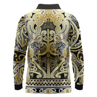 Aotearoa Iwi Ngati Whatua Long Sleeve Polo Shirt Maori Wharenui House Tribal Pattern LT9 - Polynesian Pride