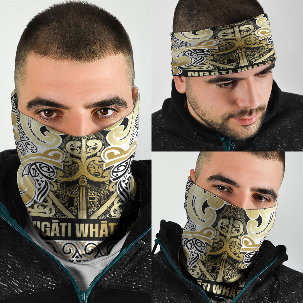 Aotearoa Iwi Ngati Whatua Neck Gaiter Maori Wharenui House Tribal Pattern LT9 - Polynesian Pride