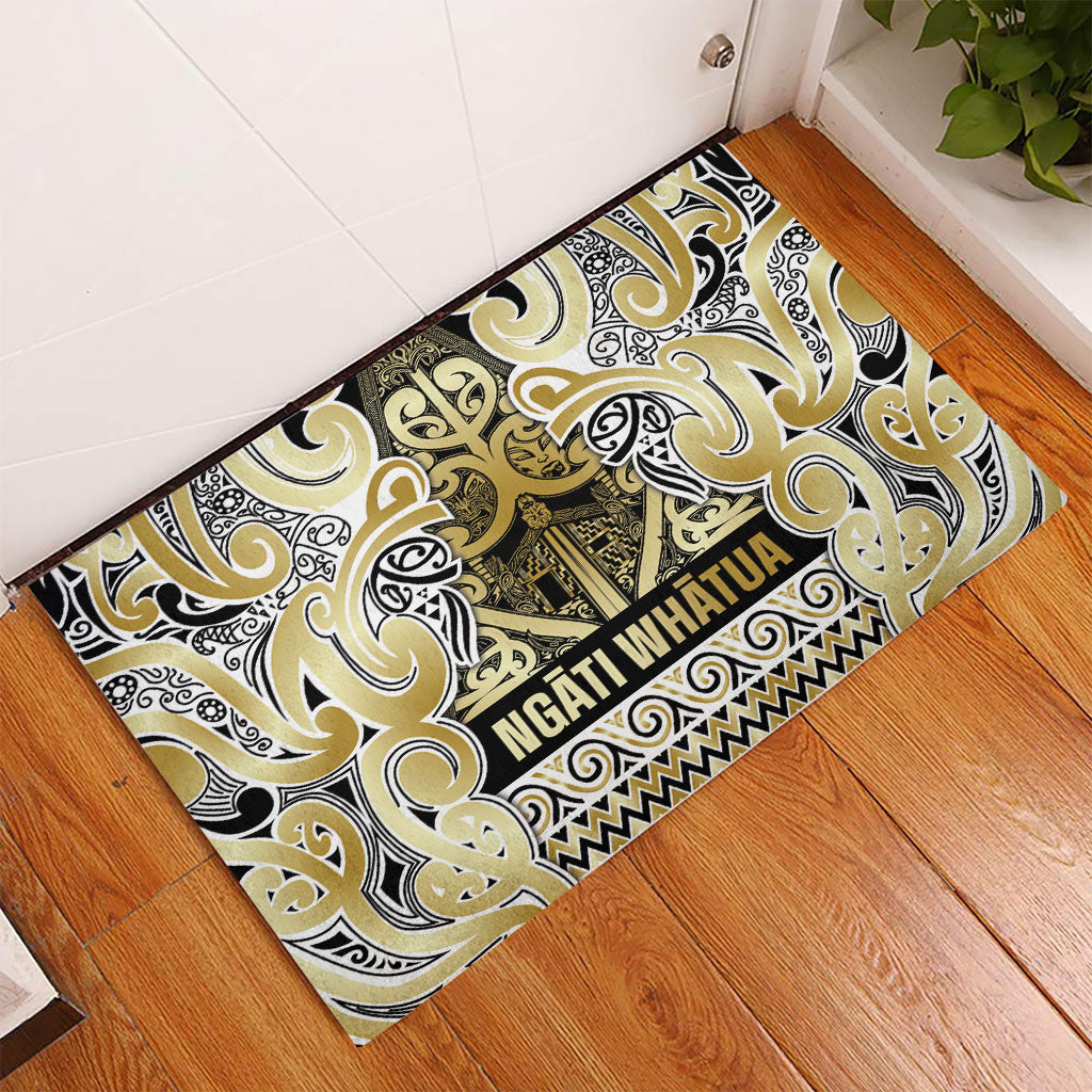 Aotearoa Iwi Ngati Whatua Rubber Doormat Maori Wharenui House Tribal Pattern LT9 - Polynesian Pride