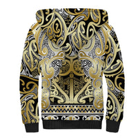 Aotearoa Iwi Ngati Whatua Sherpa Hoodie Maori Wharenui House Tribal Pattern LT9 - Polynesian Pride