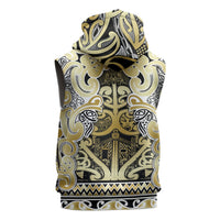 Aotearoa Iwi Ngati Whatua Sleeveless Hoodie Maori Wharenui House Tribal Pattern LT9 - Polynesian Pride