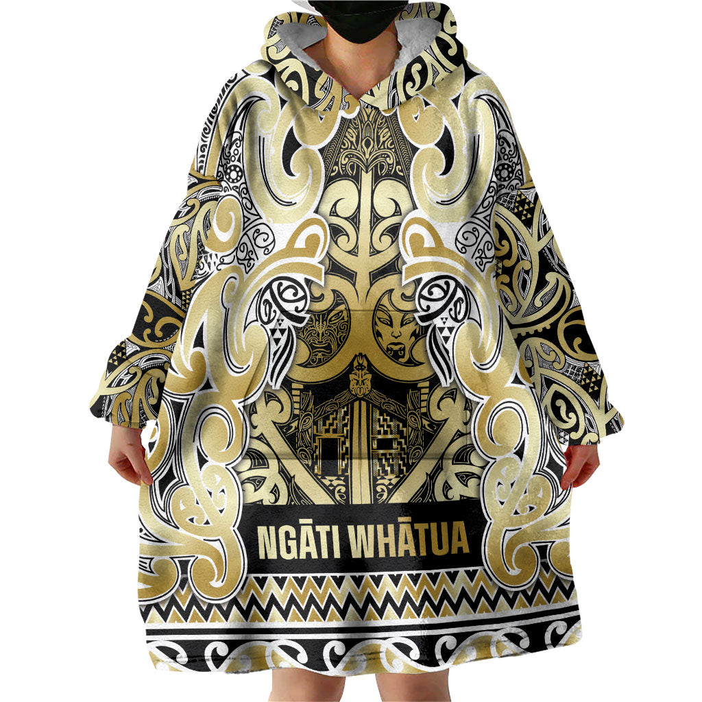 Aotearoa Iwi Ngati Whatua Wearable Blanket Hoodie Maori Wharenui House Tribal Pattern LT9 - Polynesian Pride