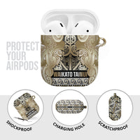 Aotearoa Iwi Waikato Tainui AirPods Case Maori Wharenui House Tribal Pattern LT9 - Polynesian Pride