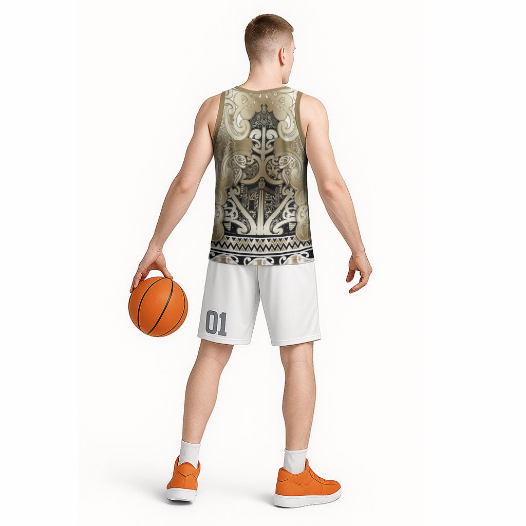 Aotearoa Iwi Waikato Tainui Basketball Jersey Maori Wharenui House Tribal Pattern LT9 - Polynesian Pride