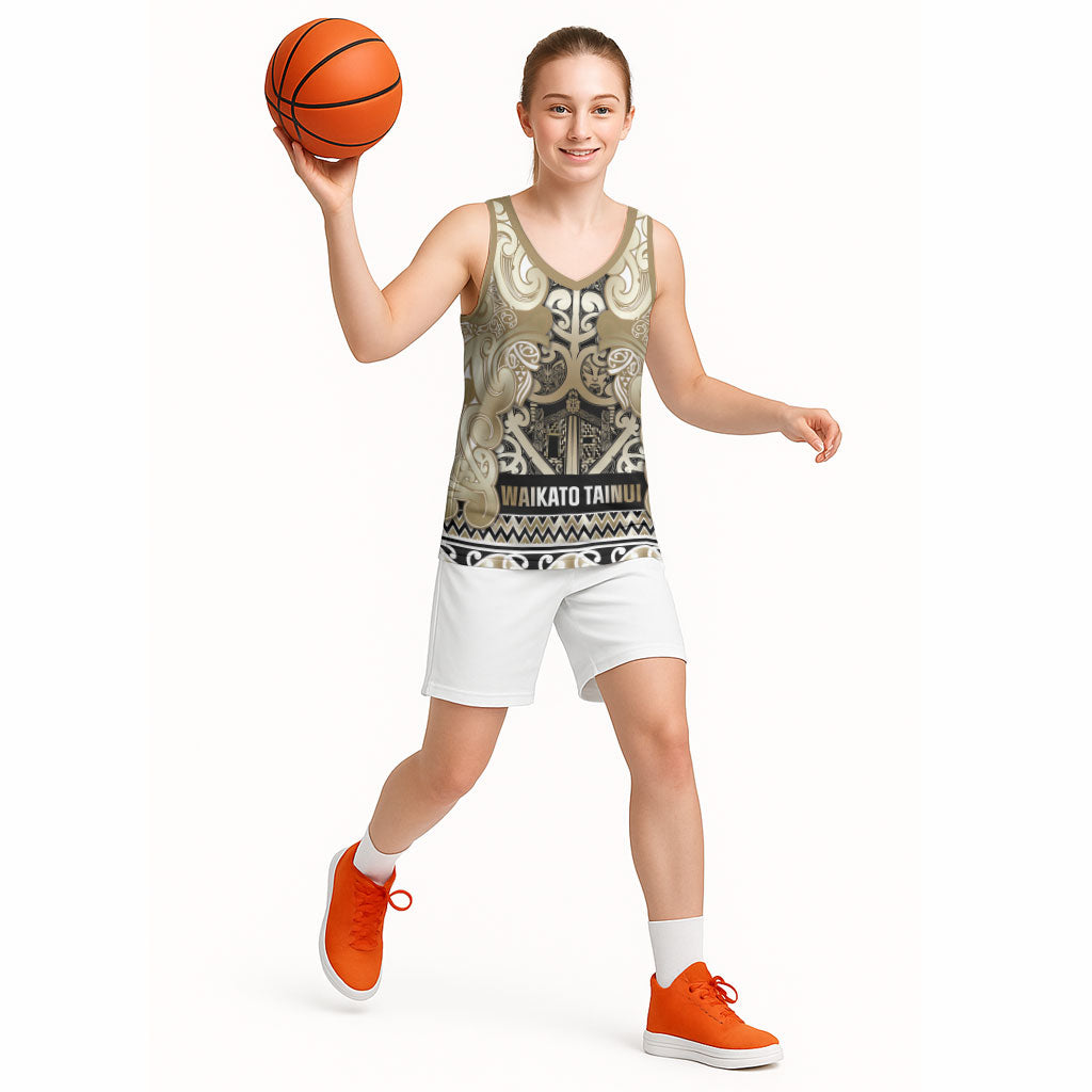 Aotearoa Iwi Waikato Tainui Basketball Jersey Maori Wharenui House Tribal Pattern LT9 - Polynesian Pride