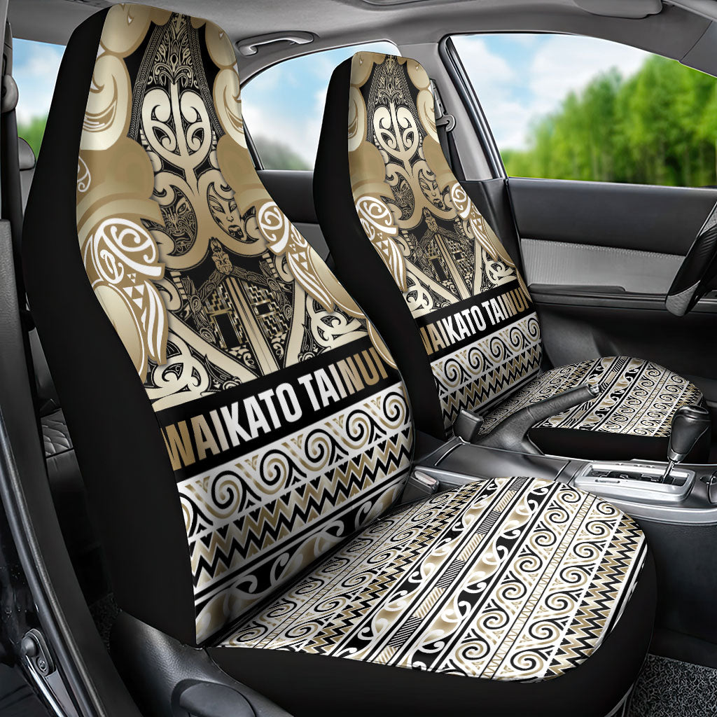 Aotearoa Iwi Waikato Tainui Car Seat Cover Maori Wharenui House Tribal Pattern LT9 - Polynesian Pride