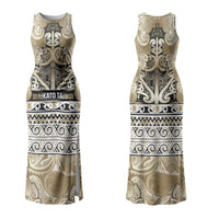 Aotearoa Iwi Waikato Tainui Couples Matching Tank Maxi Dress and Long Sleeve Button Shirt Maori Wharenui House Tribal Pattern LT9 - Polynesian Pride