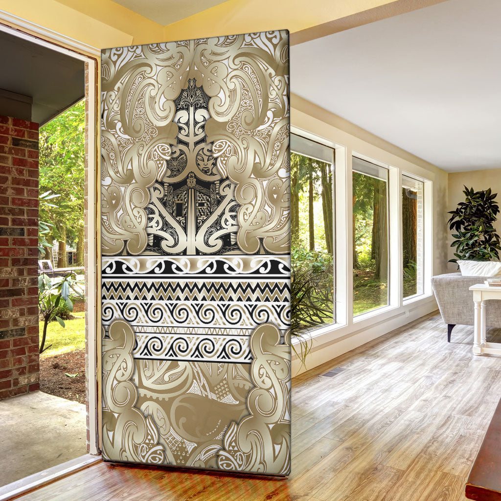Aotearoa Iwi Waikato Tainui Door Cover Maori Wharenui House Tribal Pattern LT9 - Polynesian Pride