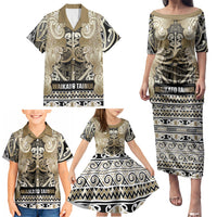 Aotearoa Iwi Waikato Tainui Family Matching Puletasi and Hawaiian Shirt Maori Wharenui House Tribal Pattern LT9 - Polynesian Pride