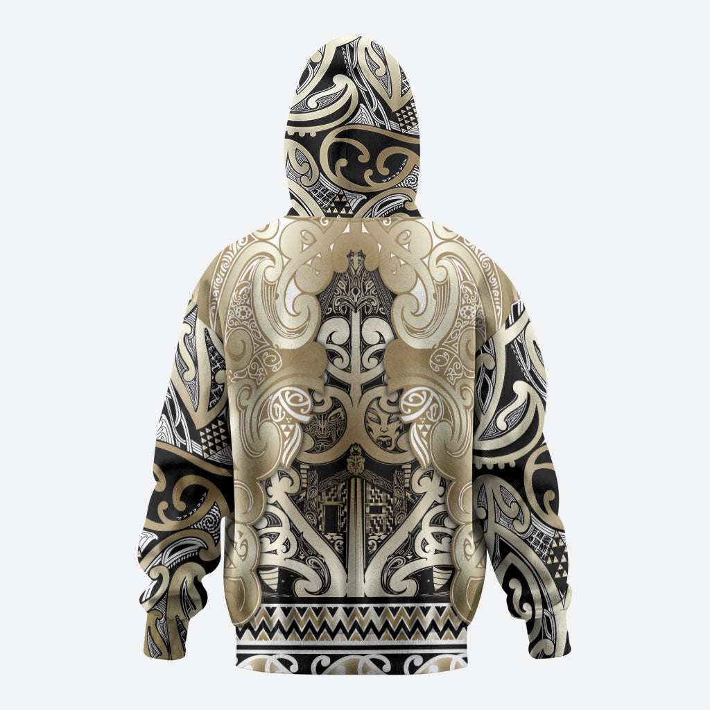 Aotearoa Iwi Waikato Tainui Hoodie Maori Wharenui House Tribal Pattern LT9 - Polynesian Pride