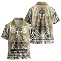 Aotearoa Iwi Waikato Tainui Kid Hawaiian Shirt Maori Wharenui House Tribal Pattern LT9 - Polynesian Pride