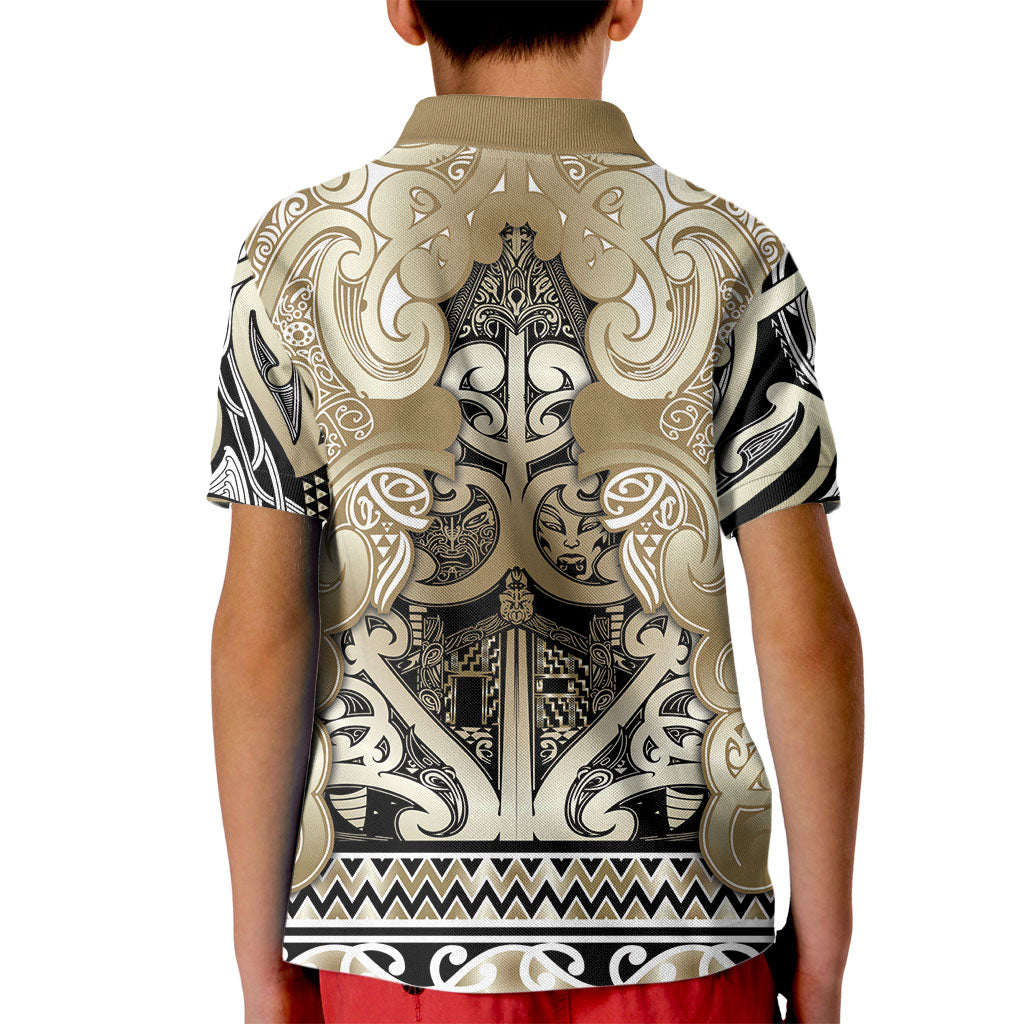 Aotearoa Iwi Waikato Tainui Kid Polo Shirt Maori Wharenui House Tribal Pattern LT9 - Polynesian Pride