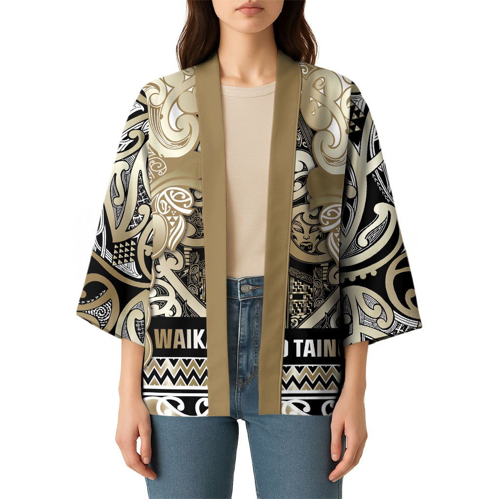 Aotearoa Iwi Waikato Tainui Kimono Maori Wharenui House Tribal Pattern LT9 - Polynesian Pride