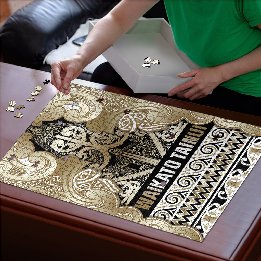 Aotearoa Iwi Waikato Tainui Puzzle Maori Wharenui House Tribal Pattern LT9 - Polynesian Pride