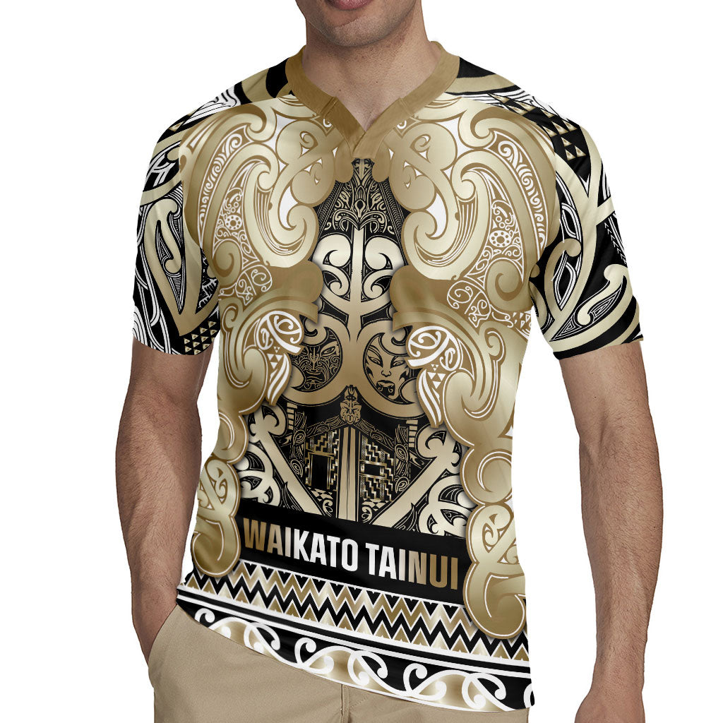 Aotearoa Iwi Waikato Tainui Rugby Jersey Maori Wharenui House Tribal Pattern LT9 - Polynesian Pride