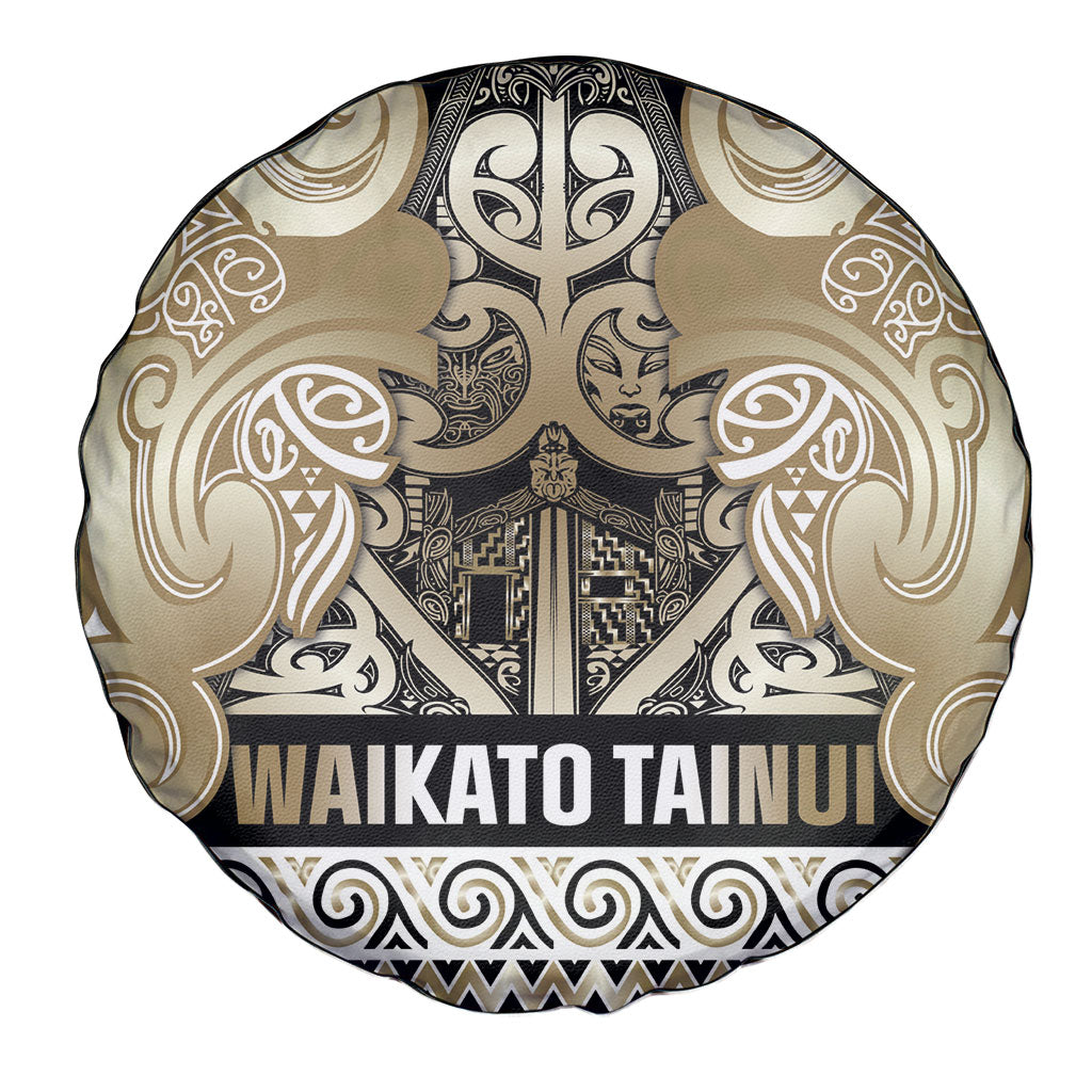 Aotearoa Iwi Waikato Tainui Spare Tire Cover Maori Wharenui House Tribal Pattern LT9 - Polynesian Pride
