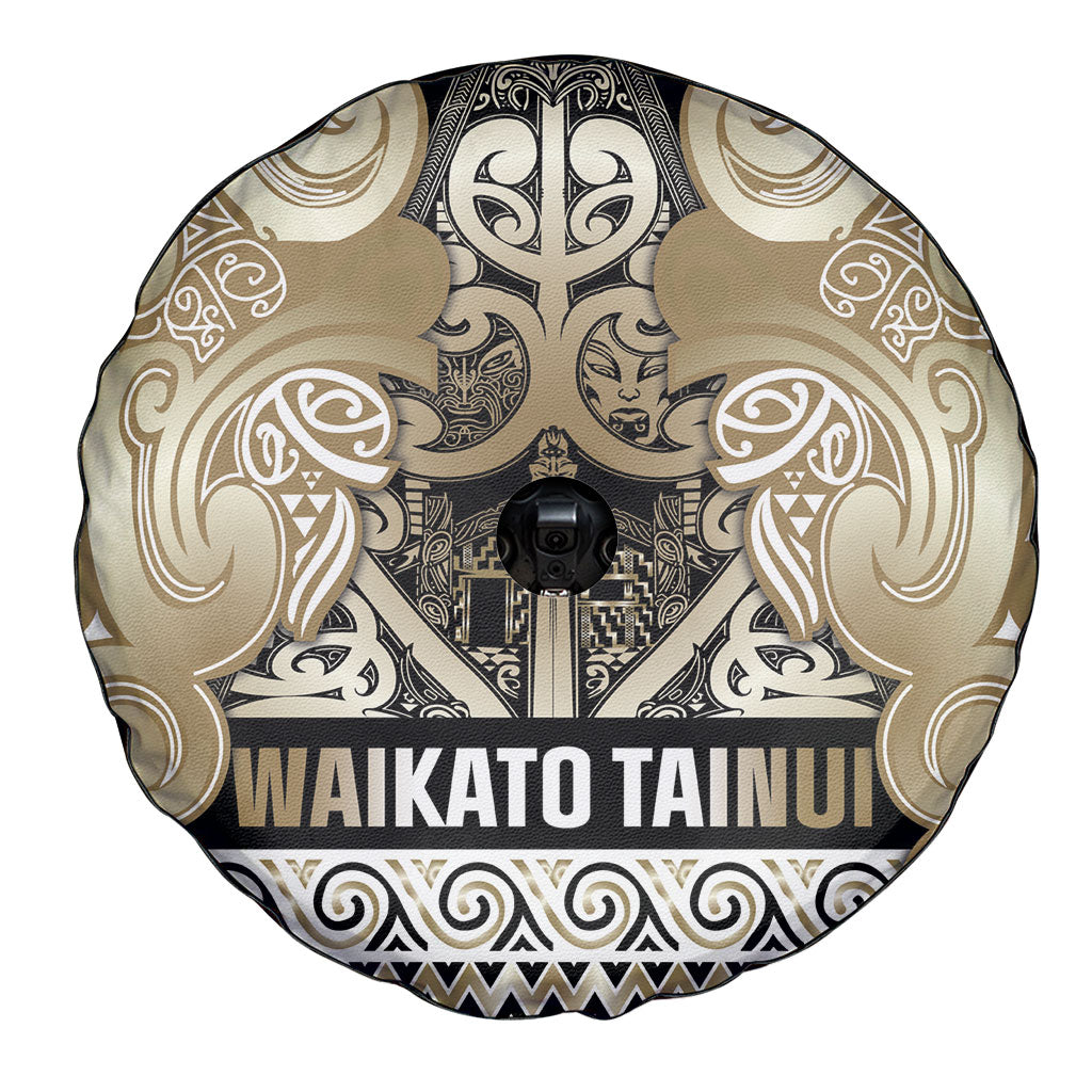 Aotearoa Iwi Waikato Tainui Spare Tire Cover Maori Wharenui House Tribal Pattern LT9 - Polynesian Pride