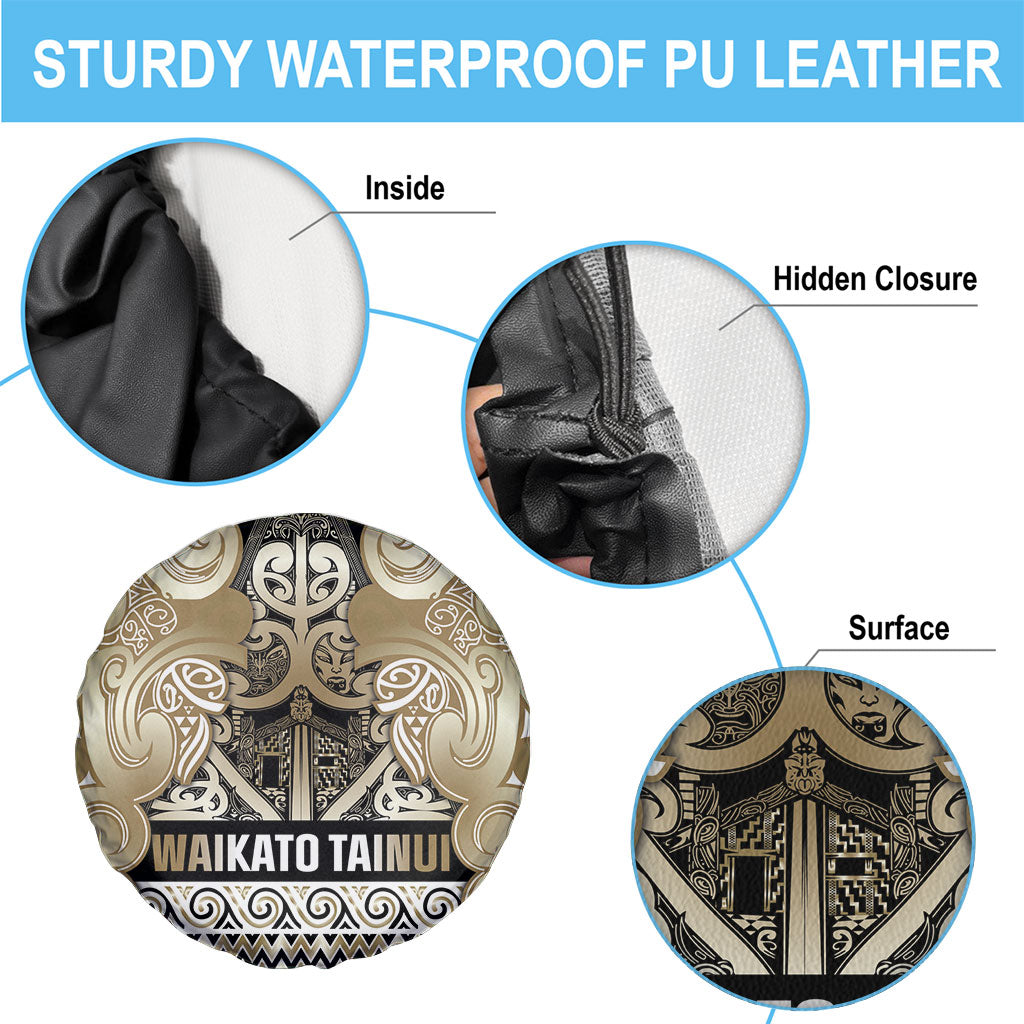 Aotearoa Iwi Waikato Tainui Spare Tire Cover Maori Wharenui House Tribal Pattern LT9 - Polynesian Pride
