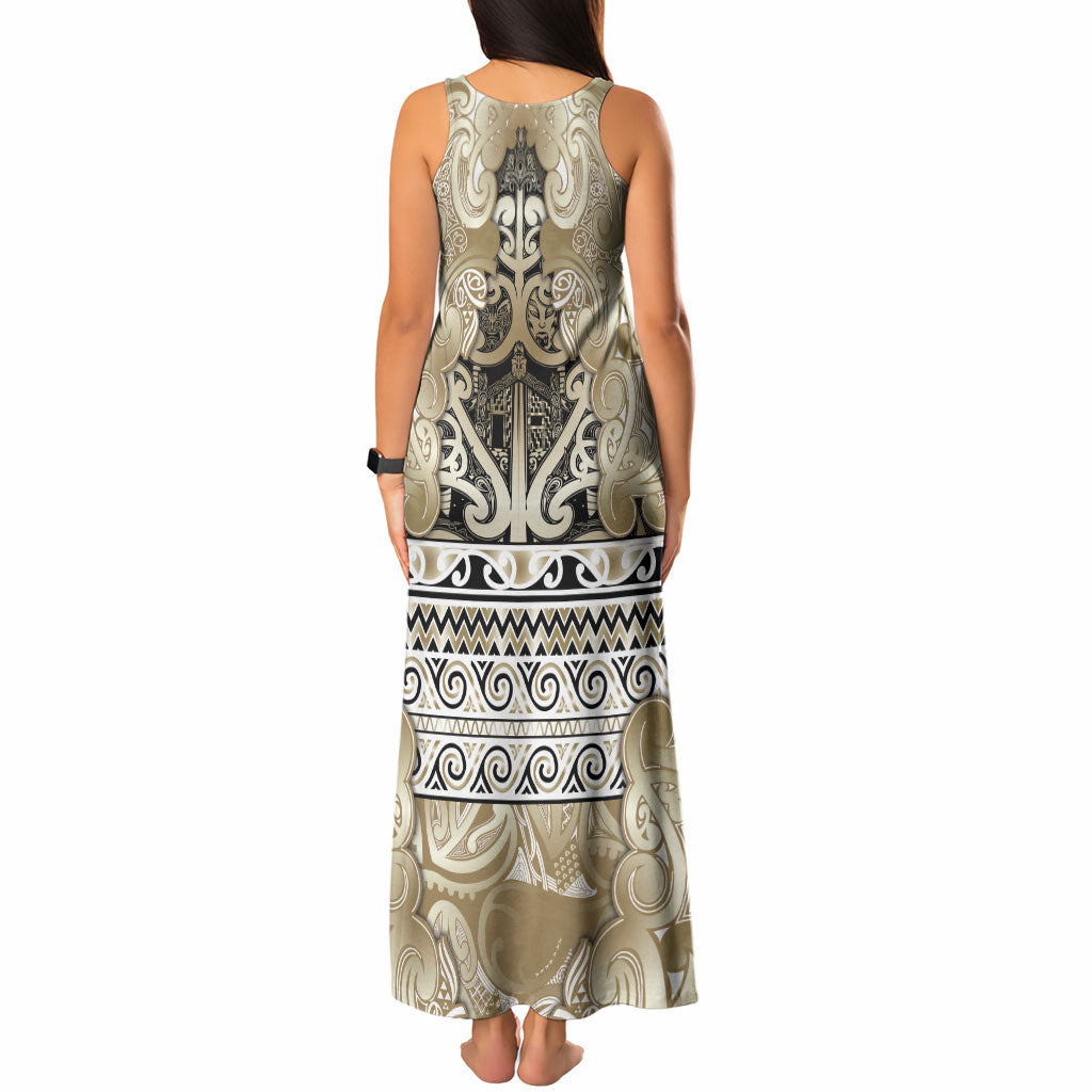Aotearoa Iwi Waikato Tainui Tank Maxi Dress Maori Wharenui House Tribal Pattern LT9 - Polynesian Pride