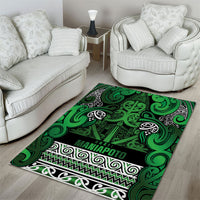 Aotearoa Iwi Ngati Maniapoto Area Rug Maori Wharenui House Tribal Pattern LT9 - Polynesian Pride