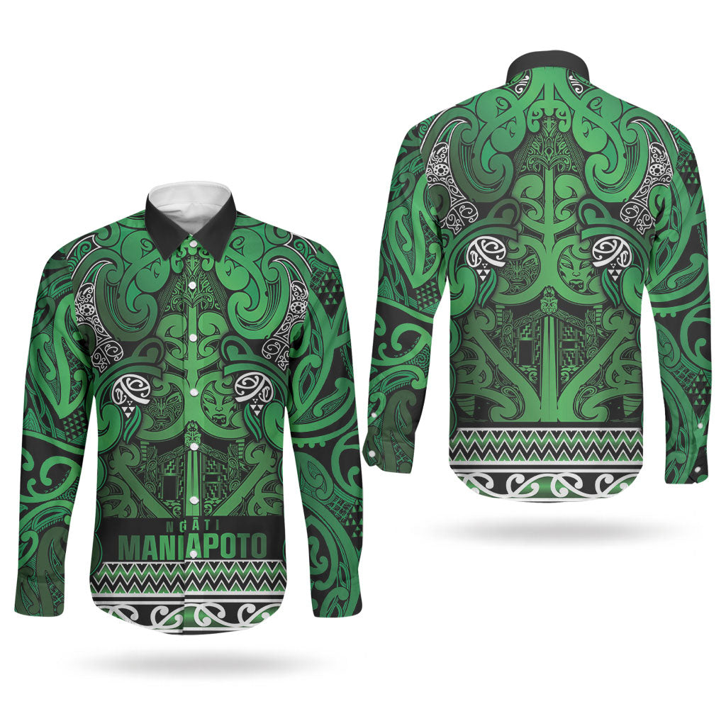 Aotearoa Iwi Ngati Maniapoto Couples Matching Off Shoulder Maxi Dress and Long Sleeve Button Shirt Maori Wharenui House Tribal Pattern LT9 - Polynesian Pride