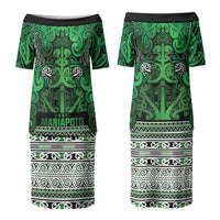 Aotearoa Iwi Ngati Maniapoto Couples Matching Puletasi and Hawaiian Shirt Maori Wharenui House Tribal Pattern LT9 - Polynesian Pride
