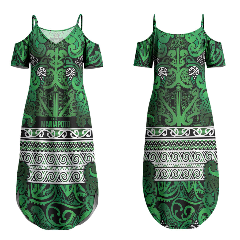Aotearoa Iwi Ngati Maniapoto Couples Matching Summer Maxi Dress and Long Sleeve Button Shirt Maori Wharenui House Tribal Pattern LT9 - Polynesian Pride
