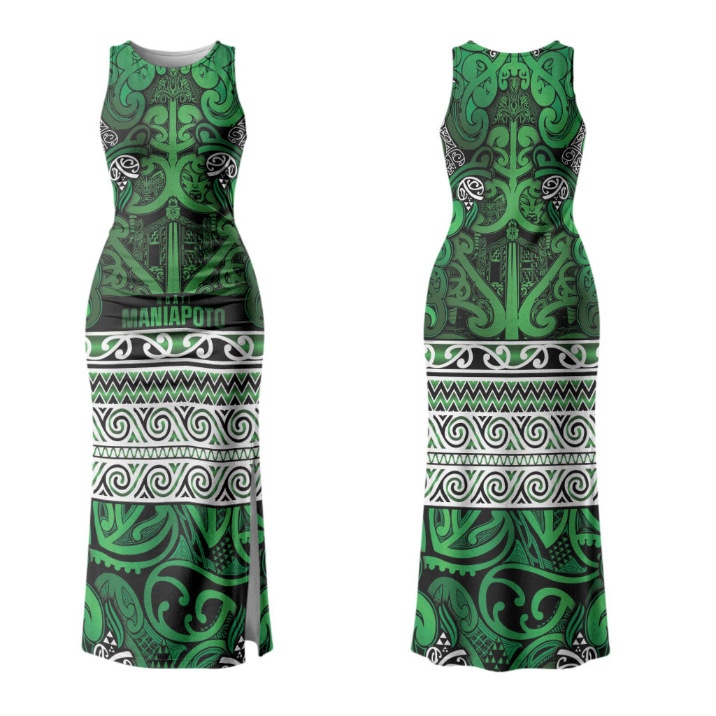 Aotearoa Iwi Ngati Maniapoto Couples Matching Tank Maxi Dress and Hawaiian Shirt Maori Wharenui House Tribal Pattern LT9 - Polynesian Pride