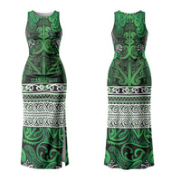 Aotearoa Iwi Ngati Maniapoto Couples Matching Tank Maxi Dress and Long Sleeve Button Shirt Maori Wharenui House Tribal Pattern LT9 - Polynesian Pride