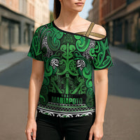 Aotearoa Iwi Ngati Maniapoto Cross Shoulder Shirt Maori Wharenui House Tribal Pattern LT9 - Polynesian Pride