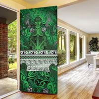 Aotearoa Iwi Ngati Maniapoto Door Cover Maori Wharenui House Tribal Pattern LT9 - Polynesian Pride