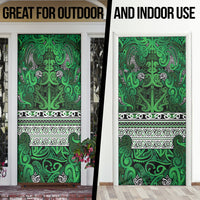 Aotearoa Iwi Ngati Maniapoto Door Cover Maori Wharenui House Tribal Pattern LT9 - Polynesian Pride
