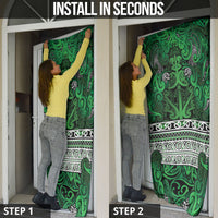 Aotearoa Iwi Ngati Maniapoto Door Cover Maori Wharenui House Tribal Pattern LT9 - Polynesian Pride