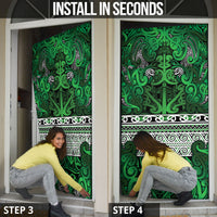 Aotearoa Iwi Ngati Maniapoto Door Cover Maori Wharenui House Tribal Pattern LT9 - Polynesian Pride