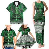 Aotearoa Iwi Ngati Maniapoto Family Matching Tank Maxi Dress and Hawaiian Shirt Maori Wharenui House Tribal Pattern LT9 - Polynesian Pride