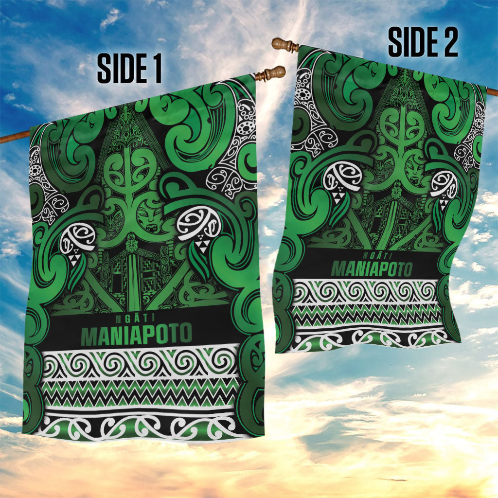 Aotearoa Iwi Ngati Maniapoto Garden Flag Maori Wharenui House Tribal Pattern LT9 - Polynesian Pride