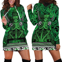 Aotearoa Iwi Ngati Maniapoto Hoodie Dress Maori Wharenui House Tribal Pattern LT9 - Polynesian Pride