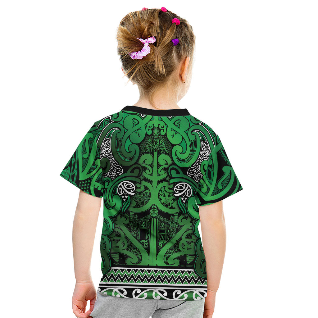 Aotearoa Iwi Ngati Maniapoto Kid T Shirt Maori Wharenui House Tribal Pattern LT9 - Polynesian Pride