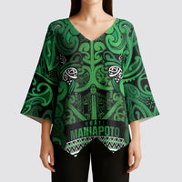Aotearoa Iwi Ngati Maniapoto Kimono Sleeve Blouse Maori Wharenui House Tribal Pattern LT9 - Polynesian Pride