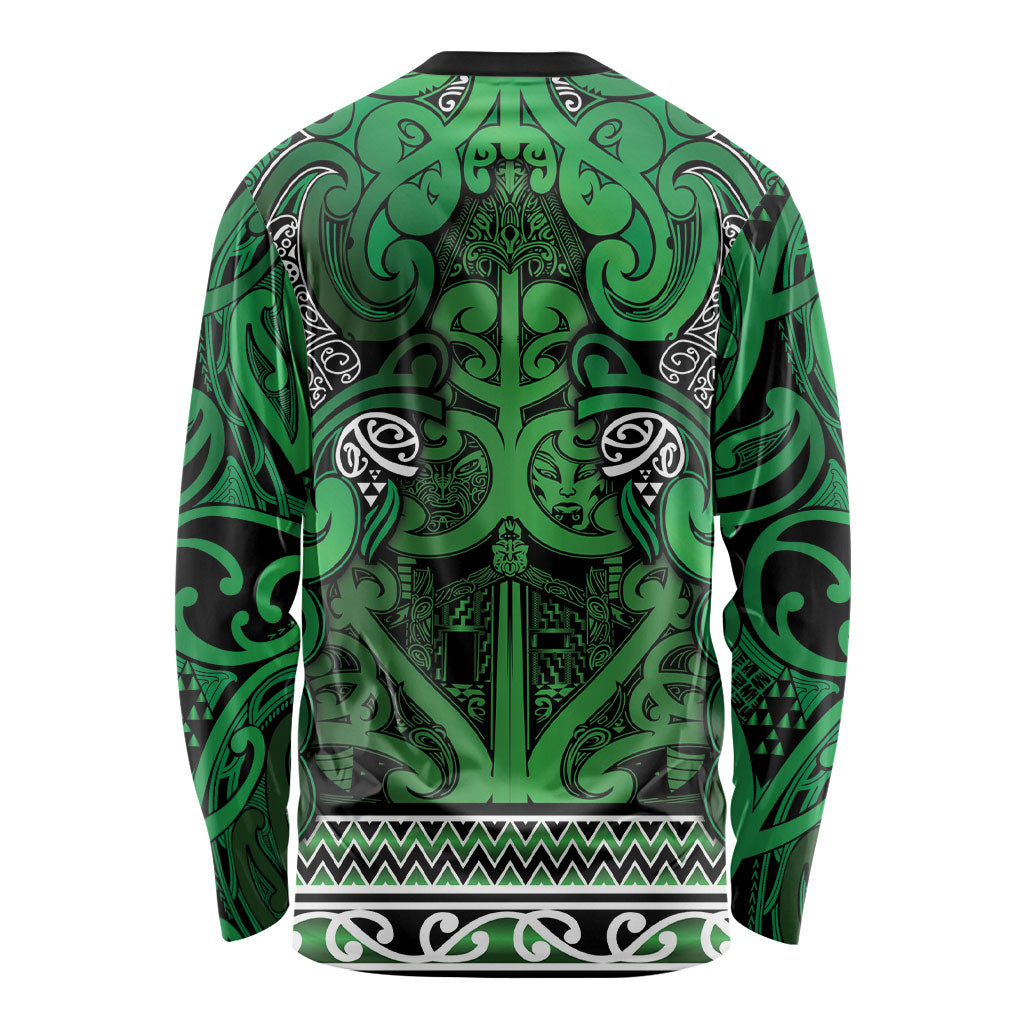 Aotearoa Iwi Ngati Maniapoto Long Sleeve Shirt Maori Wharenui House Tribal Pattern LT9 - Polynesian Pride
