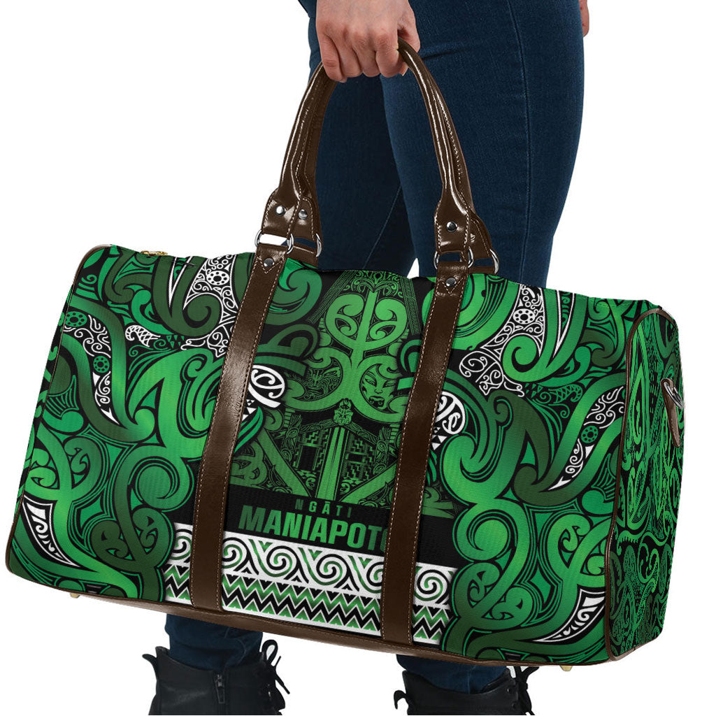 Aotearoa Iwi Ngati Maniapoto Travel Bag Maori Wharenui House Tribal Pattern LT9 - Polynesian Pride