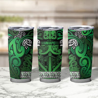 Aotearoa Iwi Ngati Maniapoto Tumbler Cup Maori Wharenui House Tribal Pattern LT9 - Polynesian Pride